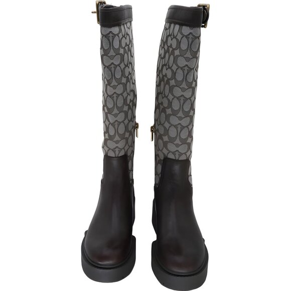 COACH Women's Lilli Knee-High Riding Boots Brown Size 8 B - Picture 5 of 6